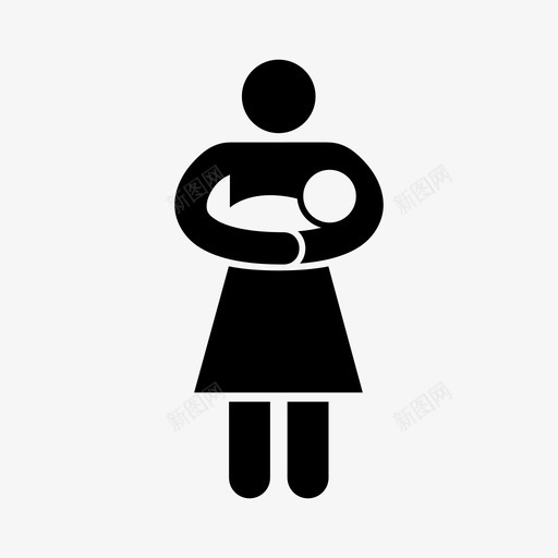 妈妈抱着孩子妈妈父母图标svg_新图网 https://ixintu.com 妈妈 妈妈抱着孩子 父母