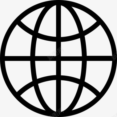 地球网格互联网图标图标