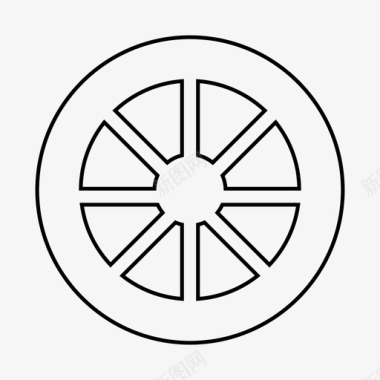 轮子圆形移动图标图标