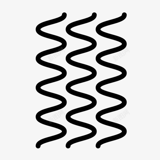 波浪形的弯曲的线条图标svg_新图网 https://ixintu.com 图案 弯曲的 波浪 波浪形的 线条