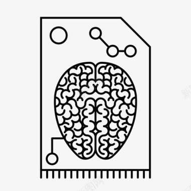 人工智能自动化大脑图标图标
