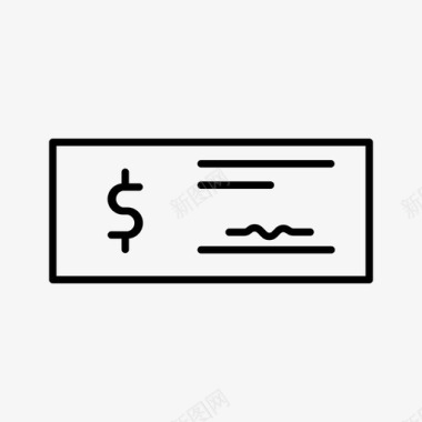 支票财务付款图标图标