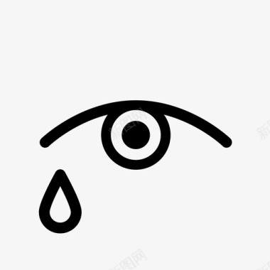 右眼哭情绪悲伤图标图标