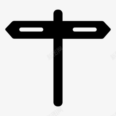 十字路口箭头向导图标图标