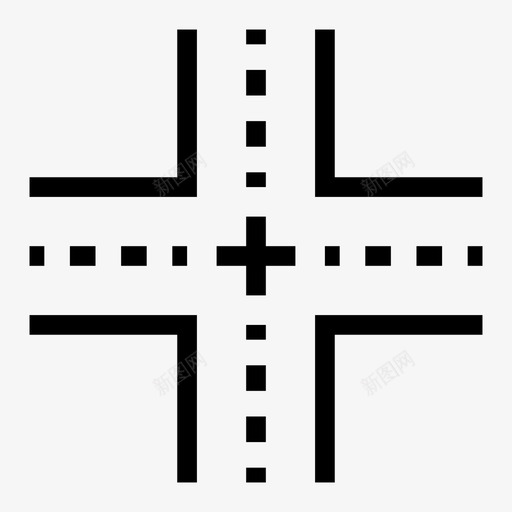 十字路口桥梁交通图标svg_新图网 https://ixintu.com 交通 十字路口 地图和导航线图标 桥梁 运输