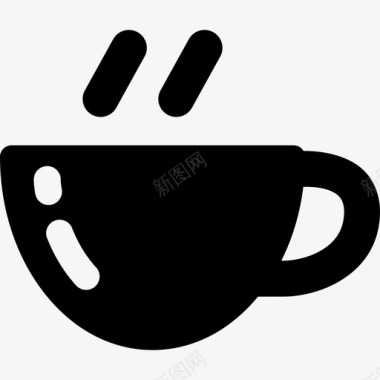 一杯热咖啡食物在机场图标图标