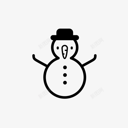 雪人圣诞雪人帽子图标svg_新图网 https://ixintu.com 冬天 圣诞套装2 圣诞雪人 帽子 雪人