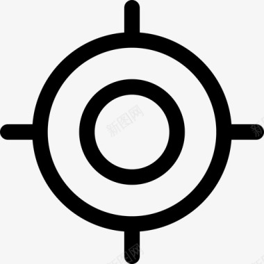 狙击手圆形目标线ui直线图标图标