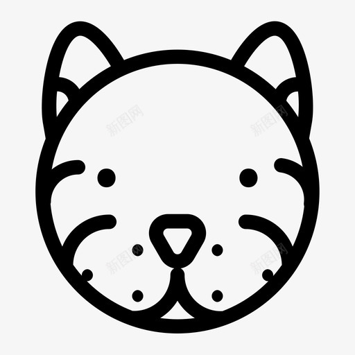 老虎动物猫图标svg_新图网 https://ixintu.com 动物 山猫 猫 老虎