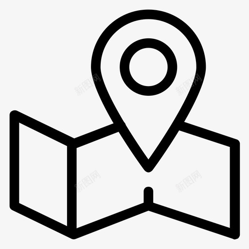 gps定位器地图图标svg_新图网 https://ixintu.com gps pin 人物 地图 定位器 用户 网络通信线路图标