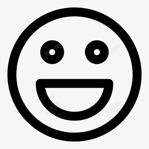 开心的脸表情符号笑图标svg_新图网 https://ixintu.com 开心的脸 笑 表情符号