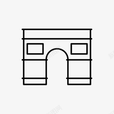拱门意大利纪念碑图标图标