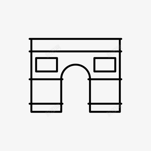 拱门意大利纪念碑图标svg_新图网 https://ixintu.com 意大利 拱门 纪念碑 罗马