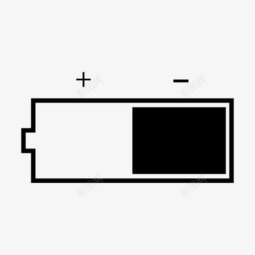 电池充电50图标svg_新图网 https://ixintu.com 50 充电 电池 电源 通讯