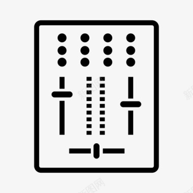 混音器迪斯科骑师dj工作室图标图标