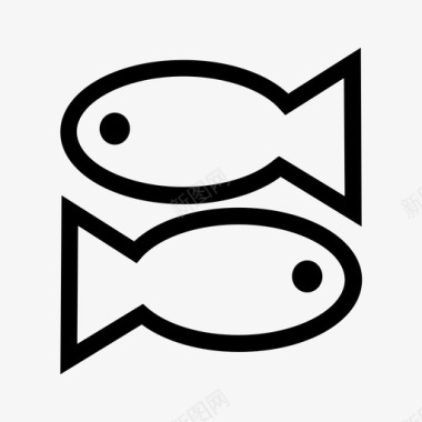 鱼烹饪饮食图标图标