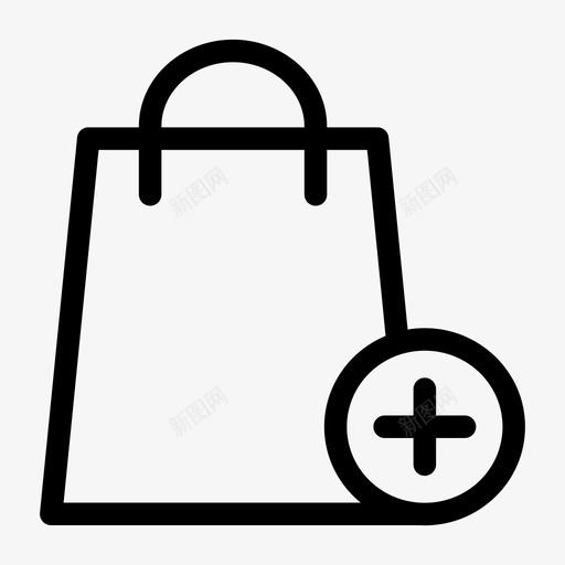 购物袋添加添加到购物车添加图标svg_新图网 https://ixintu.com 在线购买 添加 添加到购物车 纸袋 购物袋添加
