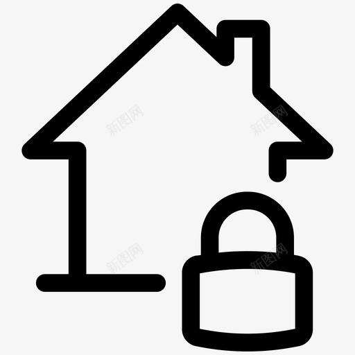 锁着的房子锁着的家房地产第一卷图标svg_新图网 https://ixintu.com 房地产第一卷 锁着的家 锁着的房子