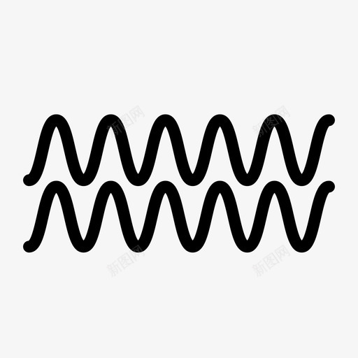 波浪曲线装饰图标svg_新图网 https://ixintu.com 曲线 波浪 波浪线 线条 装饰