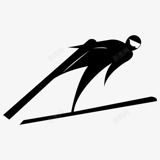 跳台滑雪滑雪比赛图标svg_新图网 https://ixintu.com 比赛 滑雪 跳台滑雪 运动