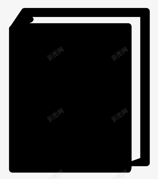 书籍黑色空白图标svg_新图网 https://ixintu.com 书籍 发行 手册 空白 黑色