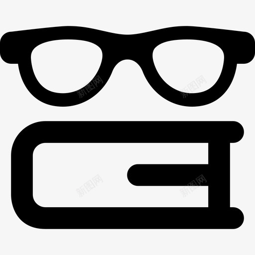 书和眼镜教育学校用具图标svg_新图网 https://ixintu.com 书和眼镜 学校用具 教育