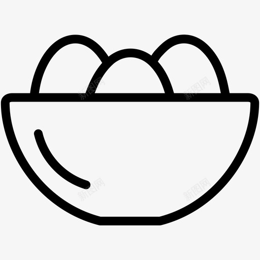 碗盘子鸡蛋图标svg_新图网 https://ixintu.com 厨房 盘子 碗 食物 鸡蛋