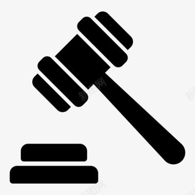 法律锤子商业木槌图标图标