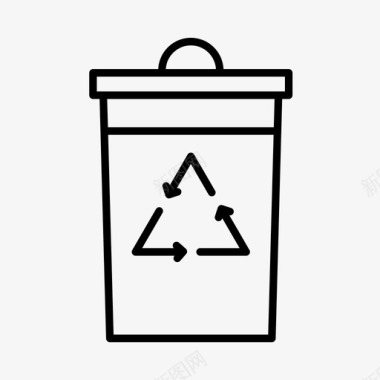 可再生垃圾箱环保图标图标