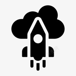 云启动云火箭火箭发射火箭图标高清图片