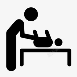 婴儿换尿布换尿布婴儿尿布图标高清图片