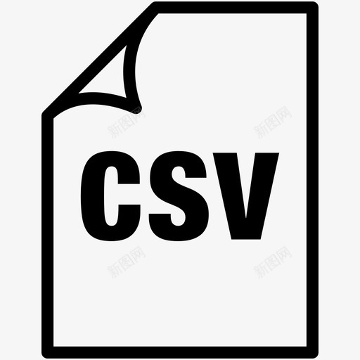 csv扩展名文件图标svg_新图网 https://ixintu.com csv 扩展名 文件 格式 格式化文件 类型