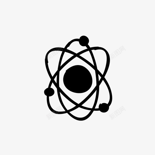 原子能量手绘图标svg_新图网 https://ixintu.com 原子 手绘 科学 能量