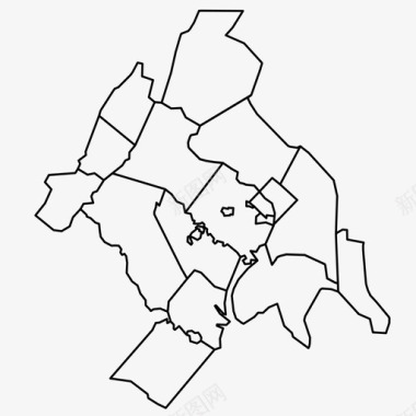 华盛顿特区市区图标图标