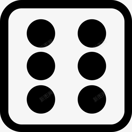掷骰子六图标svg_新图网 https://ixintu.com 六 掷骰子