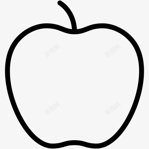 苹果美味食物图标svg_新图网 https://ixintu.com 厨房5 水果 甜味 美味 苹果 食物