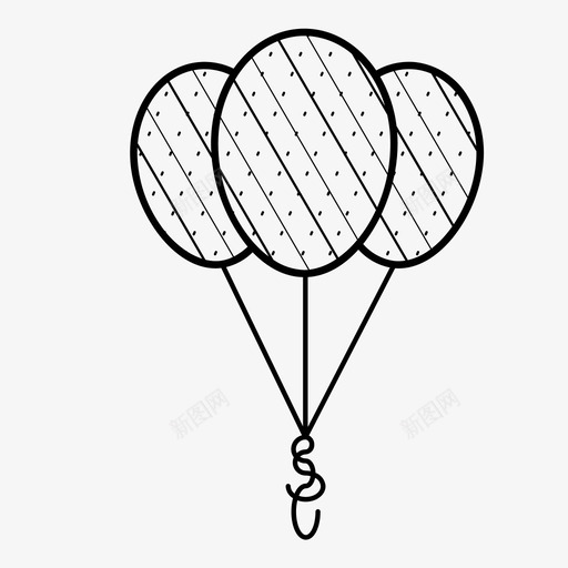 气球庆祝节日图标svg_新图网 https://ixintu.com 乐趣 图案气球 庆祝 气球 游戏 聚会 节日