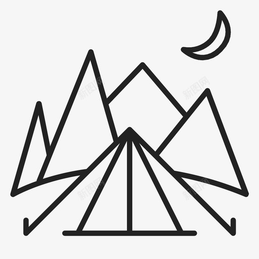 露营登山帐篷图标svg_新图网 https://ixintu.com 周末 帐篷 登山 露营