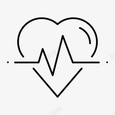 心率有氧运动健康图标图标
