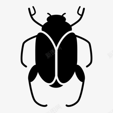 虫子动物甲虫图标图标
