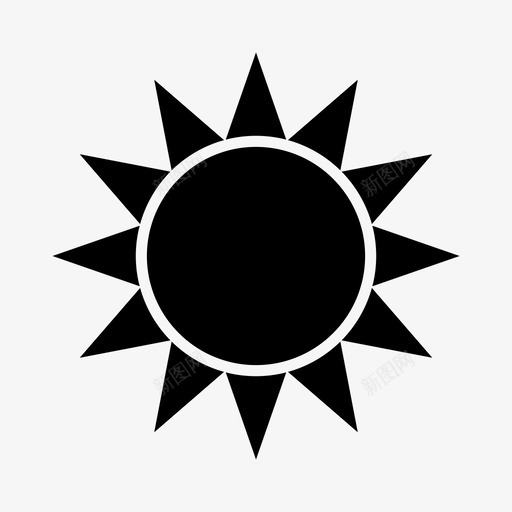 太阳炎热天空图标svg_新图网 https://ixintu.com 天气 天空 太阳 炎热 阳光
