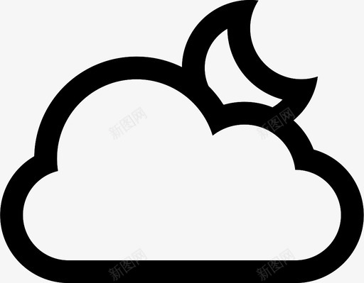 Cloud Moonsvg_新图网 https://ixintu.com Cloud Moon