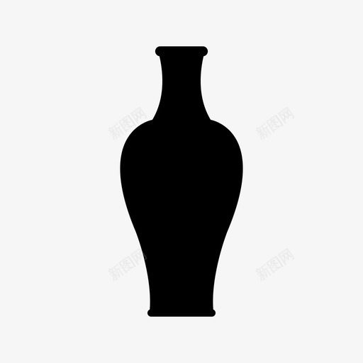 花瓶古董陶瓷图标svg_新图网 https://ixintu.com 古董 旧 花瓶 陶瓷