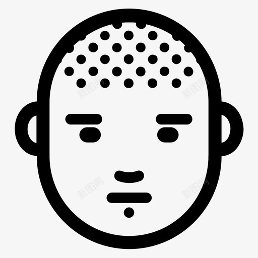 男人中立秃顶脸图标svg_新图网 https://ixintu.com 男人中立 秃顶 脸 面部表情和情绪 鬃毛