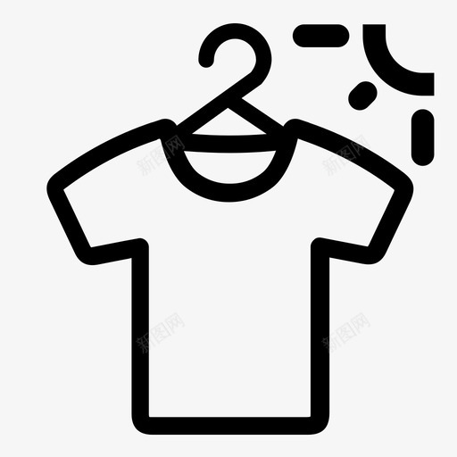 晒干护理标签衣服图标svg_新图网 https://ixintu.com 护理标签 晒干 衣服