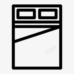 大床icon床大床全尺寸床图标高清图片