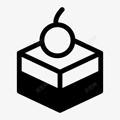 糕点蛋糕甜点图标svg_新图网 https://ixintu.com 方形蛋糕 甜点 糕点 蛋糕 食物