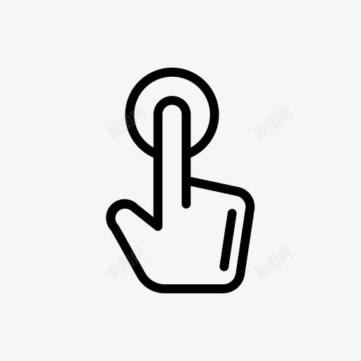 触摸点击手势图标svg_新图网 https://ixintu.com 手势 点击 界面 触摸
