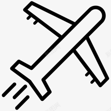 飞机航空旅行机场图标图标