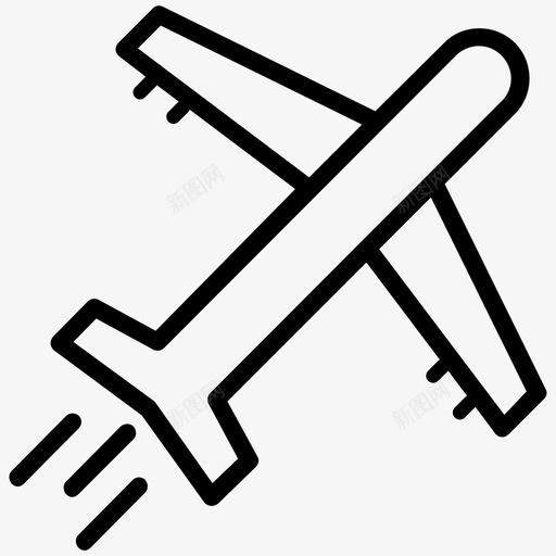飞机航空旅行机场图标svg_新图网 https://ixintu.com 旅行线路图标 机场 航班 航空旅行 飞机